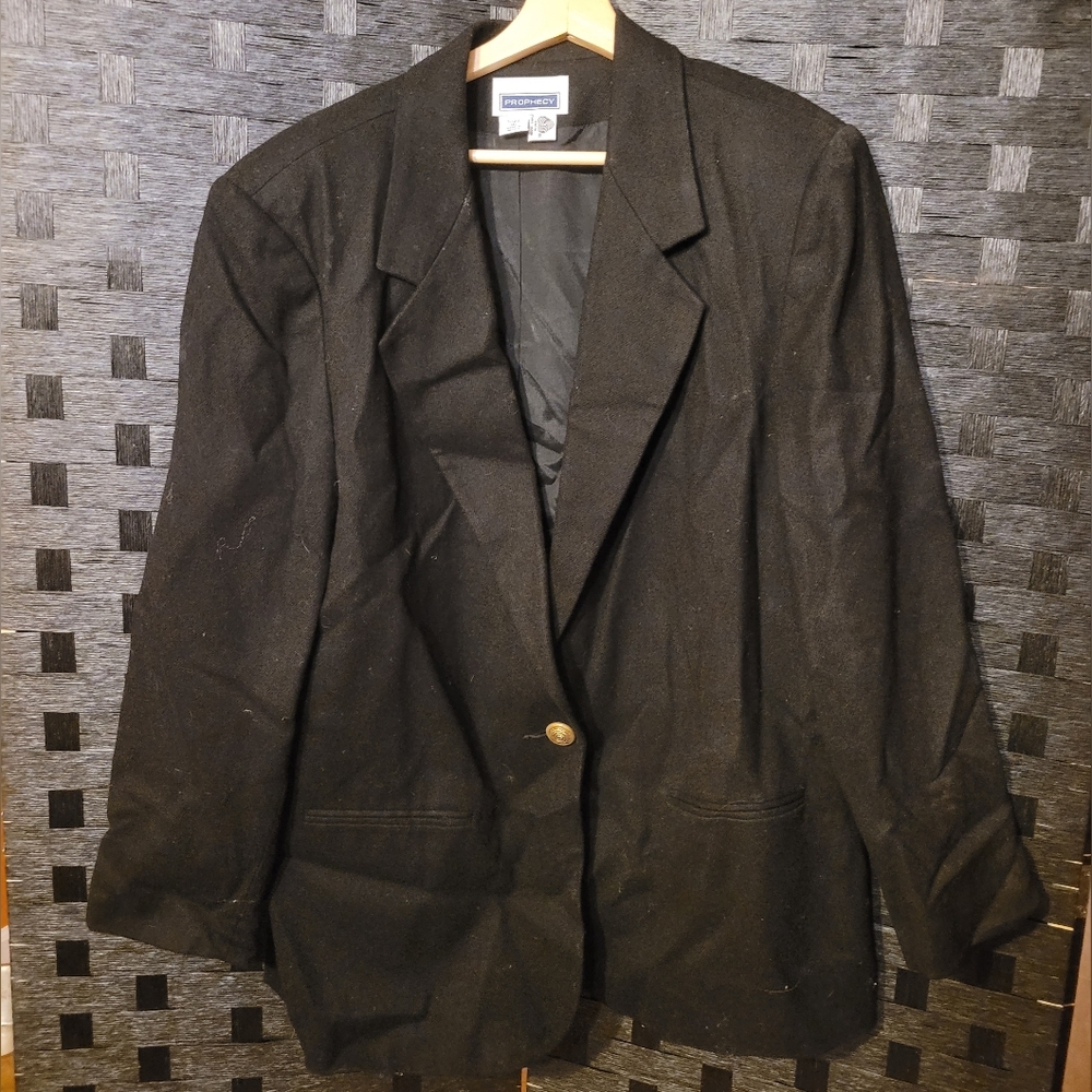 Prophecy Black Wool Blazer